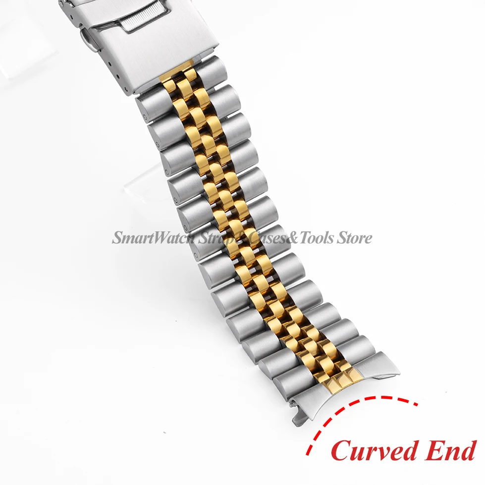 Diving Men Straps for Jubilee Watch Band for Casio Swordfish MDV-106 107 2784 Solid Stainless Steel Arc Mouth Bracelet 22mm