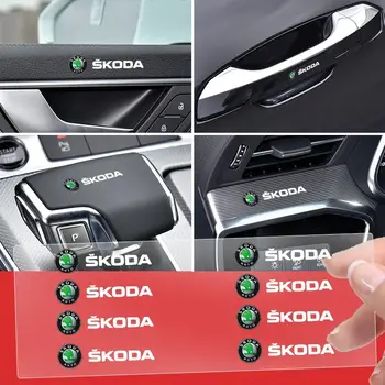 3D kovové samolepky na interiér auta Odznaky Auto Styling Obtisky pro Škoda Octavia MK2 MK3 2 3 A7 Fabia Karoq Kodiaq 8 nejlepší prodej příslušenství pro Škoda Kodiaq - №1