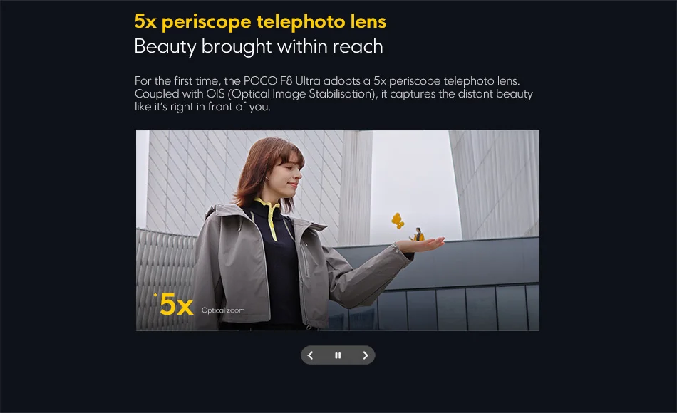 POCO F8 Ultra Global Version Smartphone Snapdragon 8 Elite Gen 5 50MP 6.9" 120Hz display 6500mAh battery