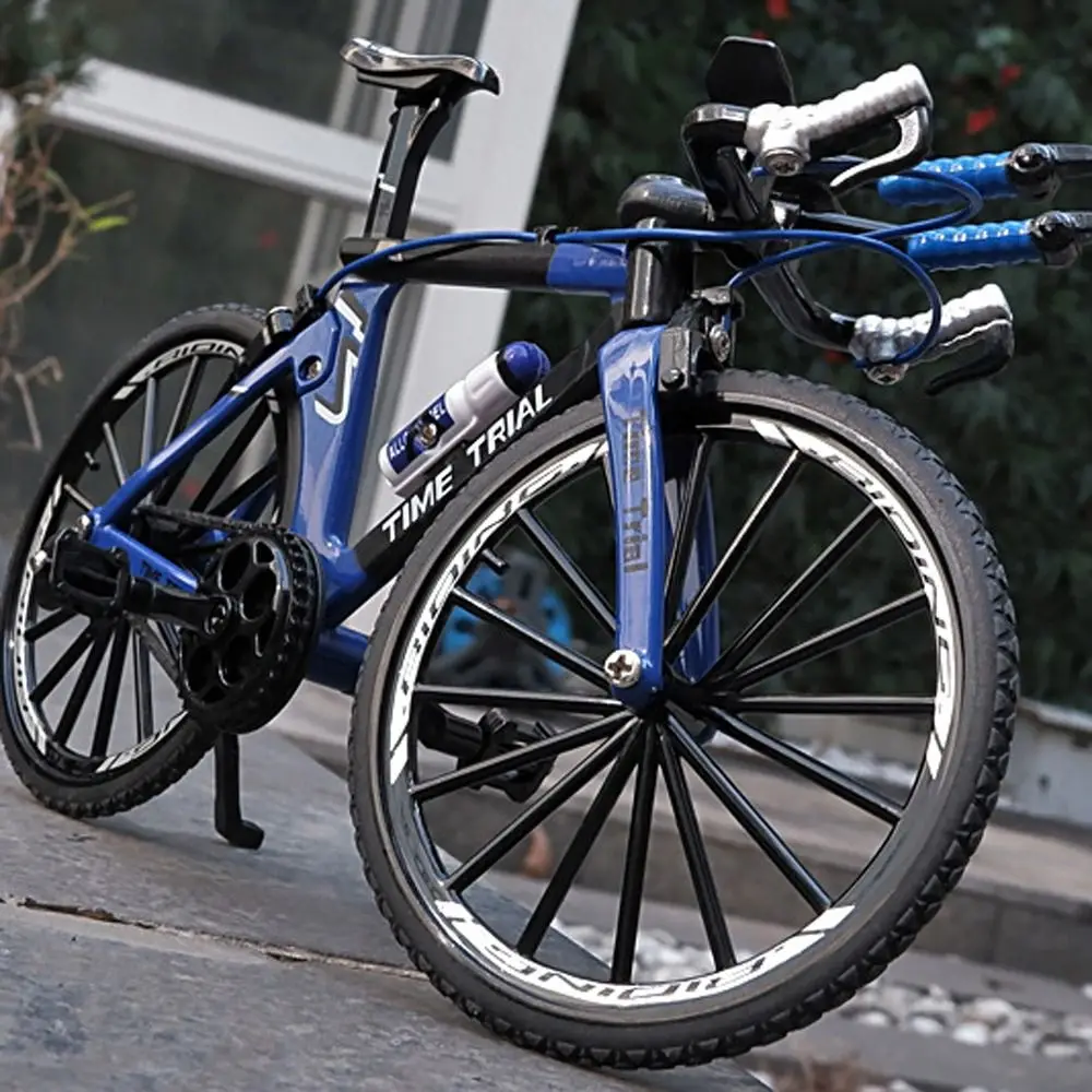 نموذج دراجة جبلية مصبوب للديكور المنزلي، زخرفة دراجة سباق مصغرة، دراجة محاكاة من سبائك الألومنيوم للأطفال