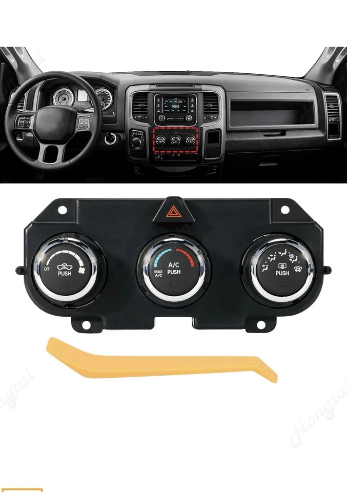 68268190AA 68226600AA 68236775AB 655-02720 A/C Heater Climate Control Pannel Module Switch For 2013-2014-2020 Dodge Ram Series