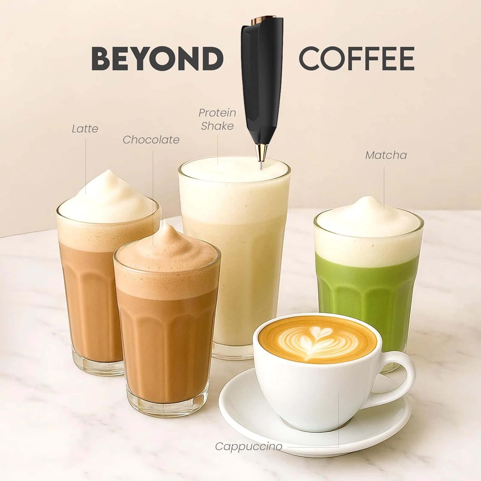 미니 음료 믹서 전기 핸드헬드 우유 거품기 커피 라떼 카푸치노에 적합 이상적인 선물 선택