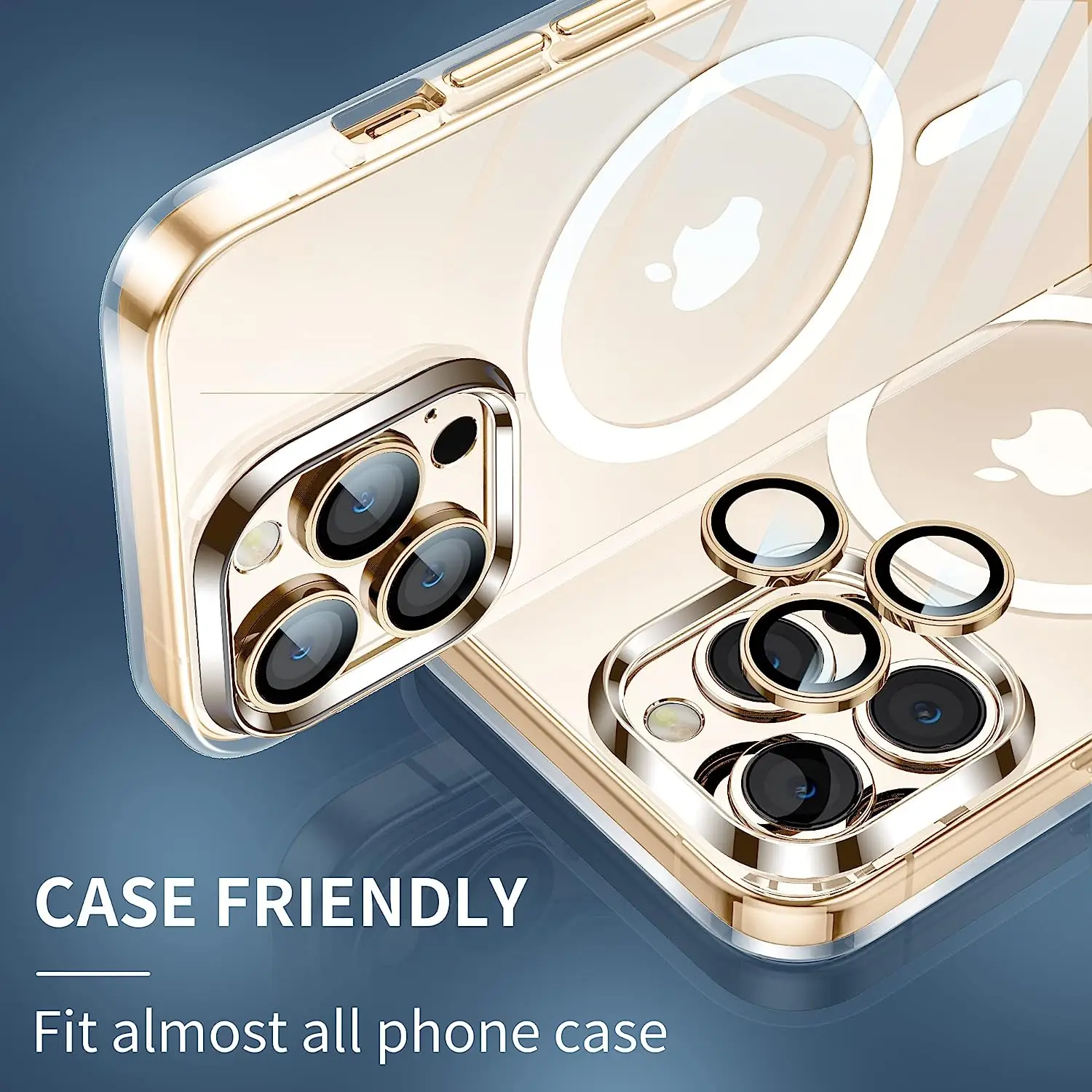 Original Gold Yellow Camera Lens Protector For iPhone 15 Plus 15 Pro Max 13 14Pro 13mini 12ProMax Glass Protection Protect Film
