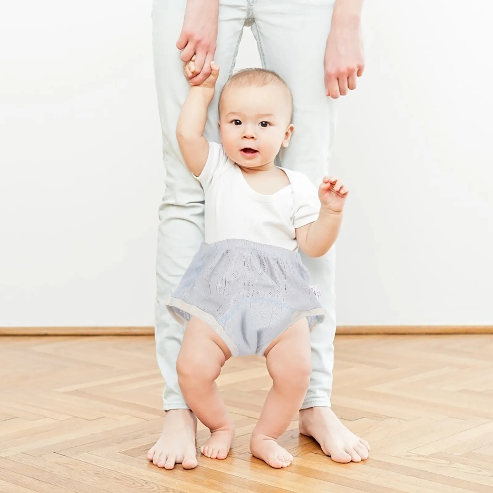 

2 шт. хлопковых тренировочных трусиков для малышей, непромокаемые, дышащие, с подкладкой, для приучения к горшку, подгузники-трусики для плавания