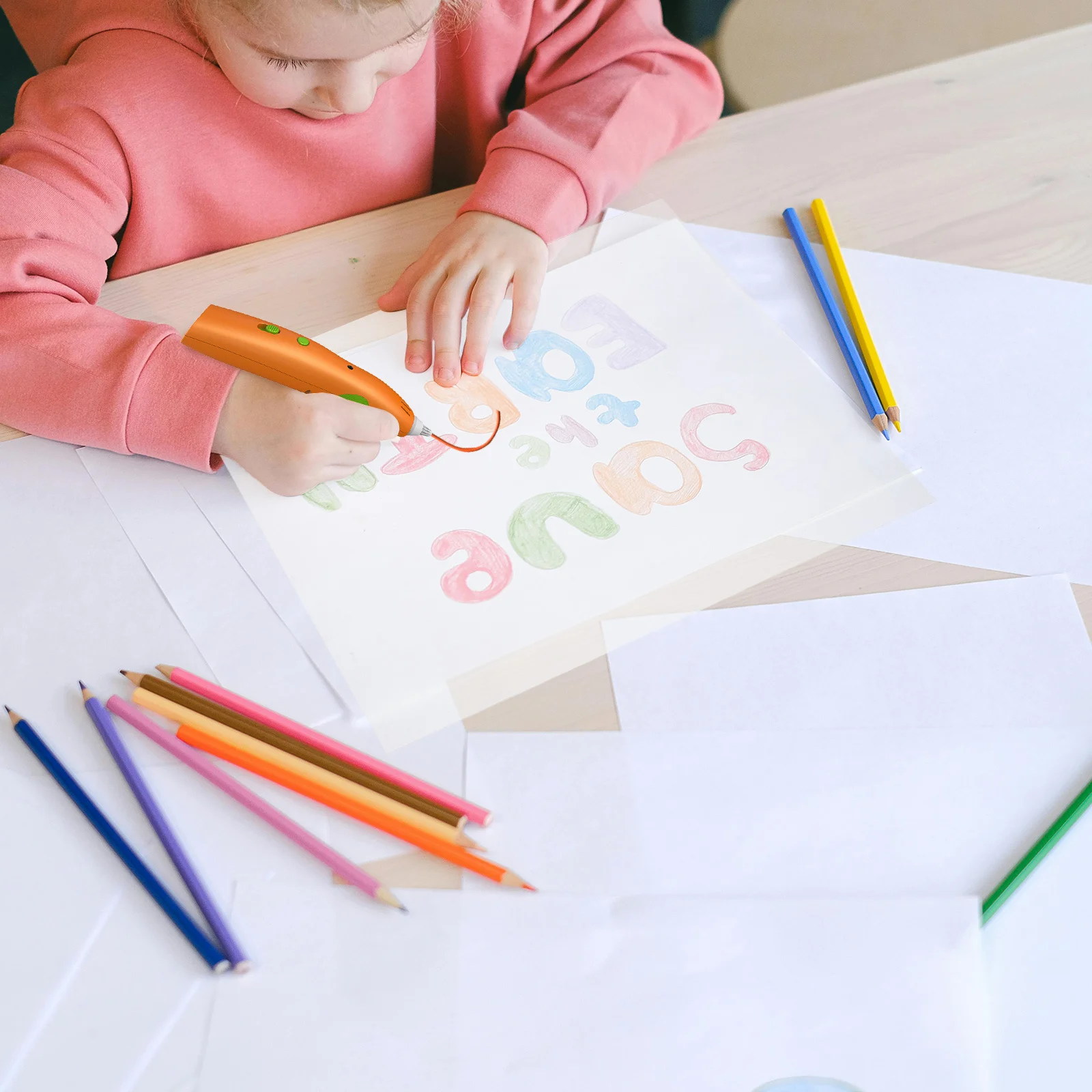 10 قطعة ثلاثية الأبعاد الطباعة القلم تتبع مجلس مجموعة شفافة بولي كلوريد الفينيل ورقة واضحة الاستنسل قابلة لإعادة الاستخدام صياغة اكسسوارات للعمل الفني الدقيق #6