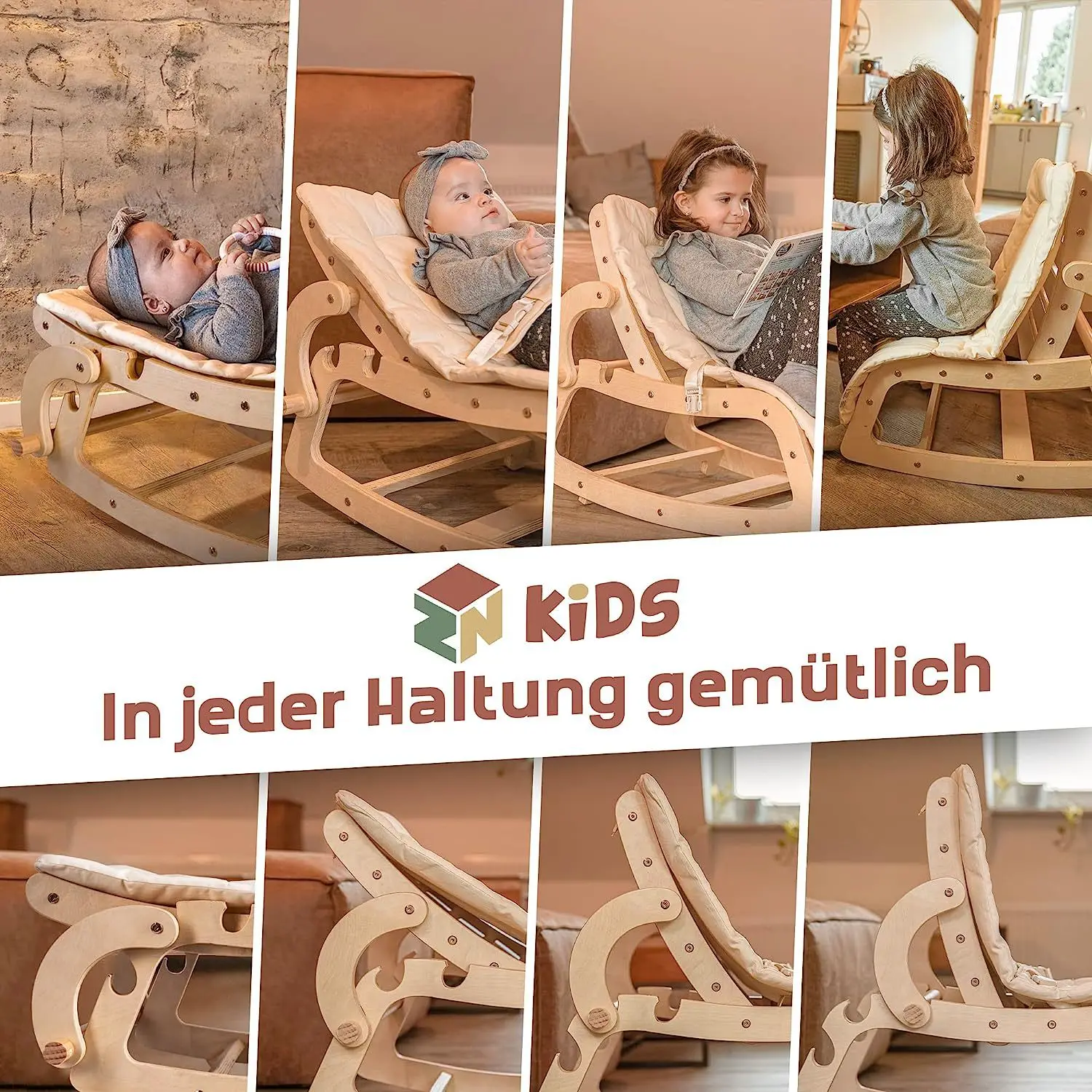 Babyfond  3‑in‑1 Adjustable Baby Swing Cradle Sleeping Chair