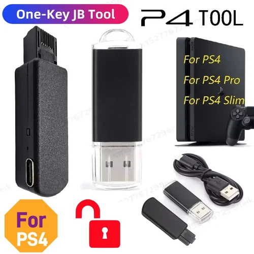 Imagen 1 del producto Juego de herramientas JB de una tecla, Dongle USB con Cable, Kit de modificación de juego para PS4 Pro/PS4 Slim/PS4 9,0 9,60 10,00 10,01 11,0