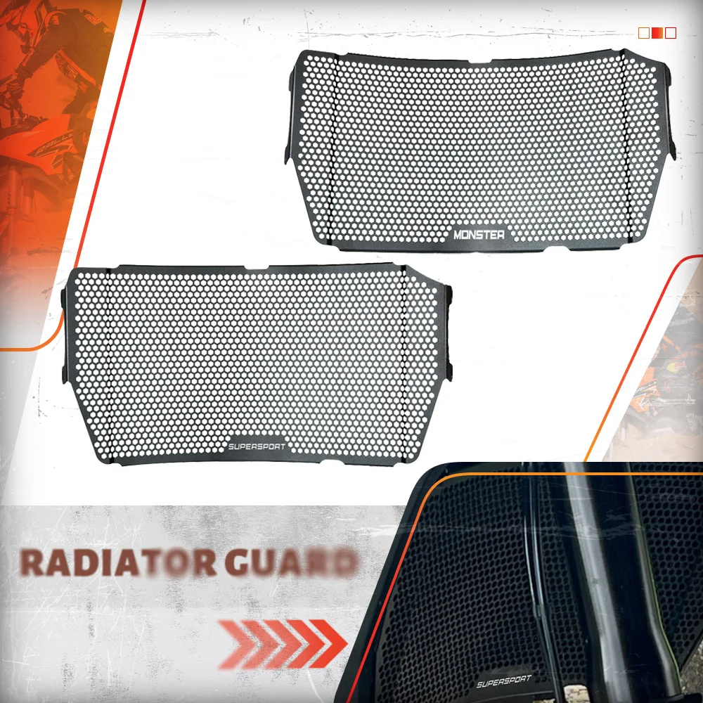 

2017-2026 FOR Ducati Hypermotard 950 Monster 821 1200 SuperSport 939 950 Diavel 1260 Motorcycle Radiator Guard Grille Protector