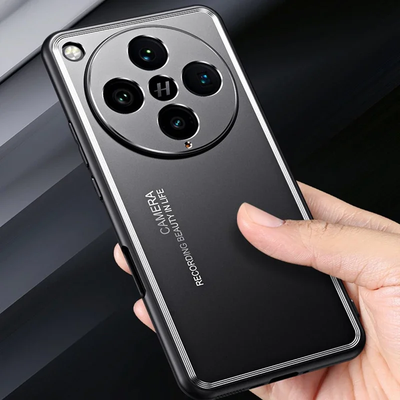 Sandblasted Back Plate Phone Case for OPPO Find X8 Pro A78 5G Metal Camera Protect Back Cover for OPPO Reno 8 Reno 13 Pro 5G