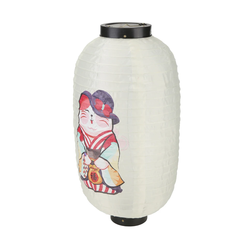 

Lucky Cat Traditional Japanese Style Lantern Outdoor 10 Inch Bistro Lantern Cute Simple for Restaurant Chochin Bar Decoration