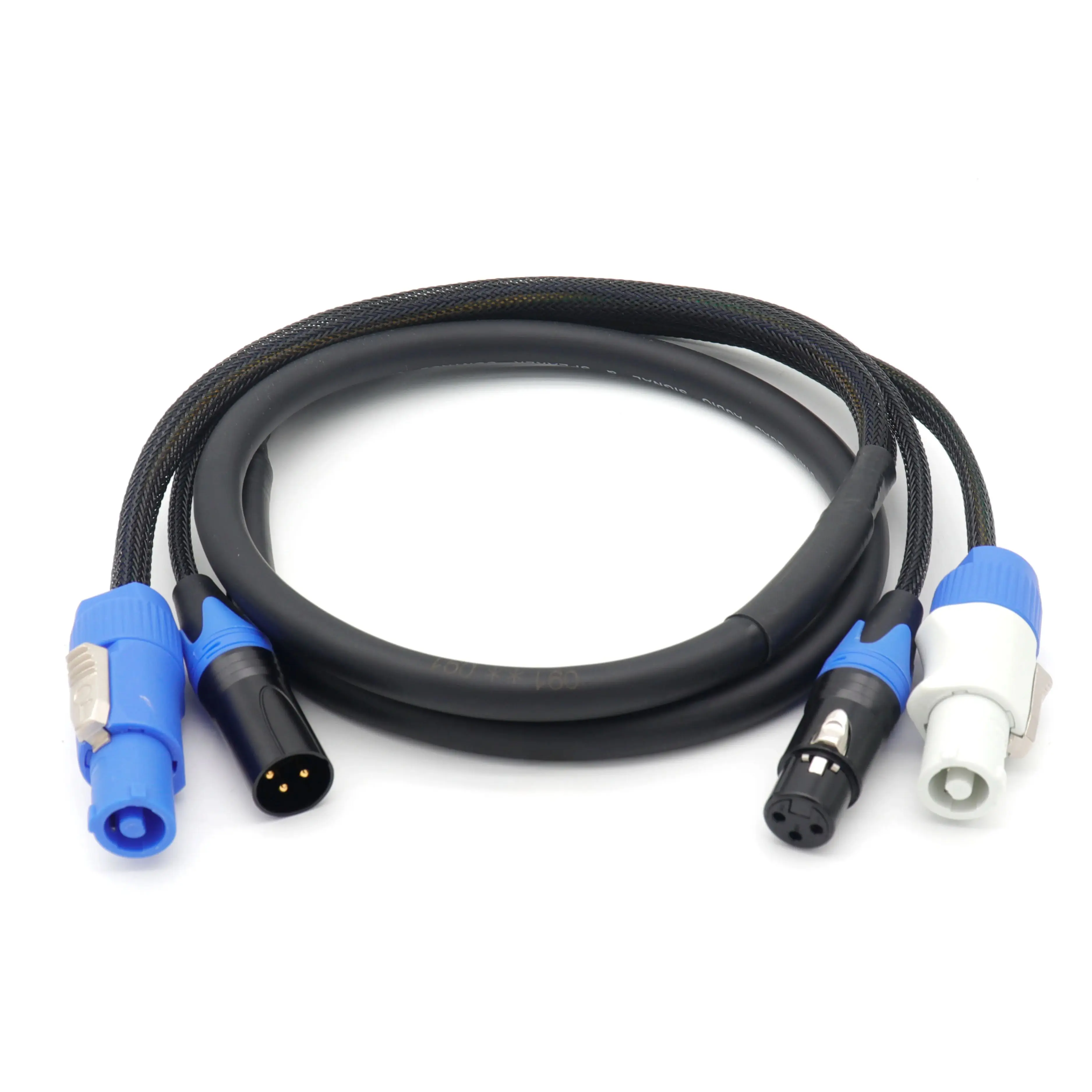 Hoge kwaliteit 3-pins PowerCon XLR combikabel 1m 2m 3m 5m Power Con DMX kabel voor podiumverlichting LED-scherm