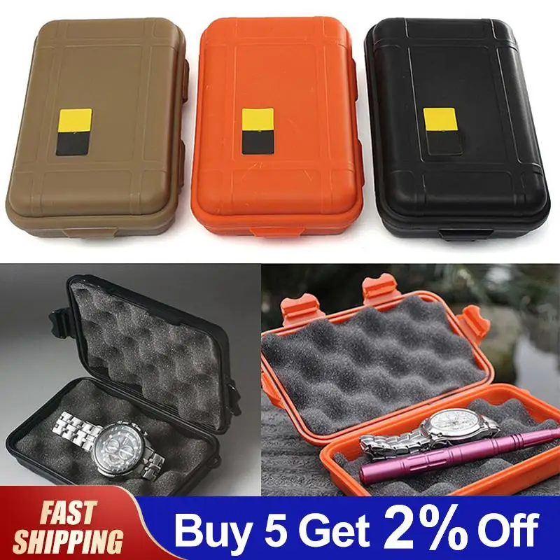 L/S Size Outdoor Plastic Waterproof Sealed Survival Box Dustproof Shockproof EDC Tools Storage Container Case Holder