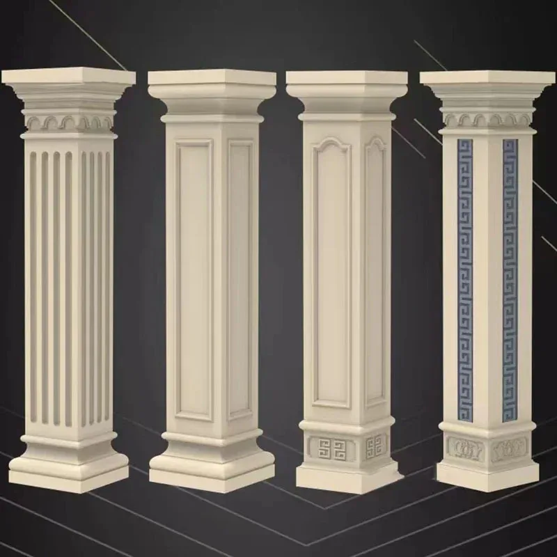 

Simple Square Roman Column Molds European Decorative Garden Building Villa Gate Template Column Model Cement Square Column Shape