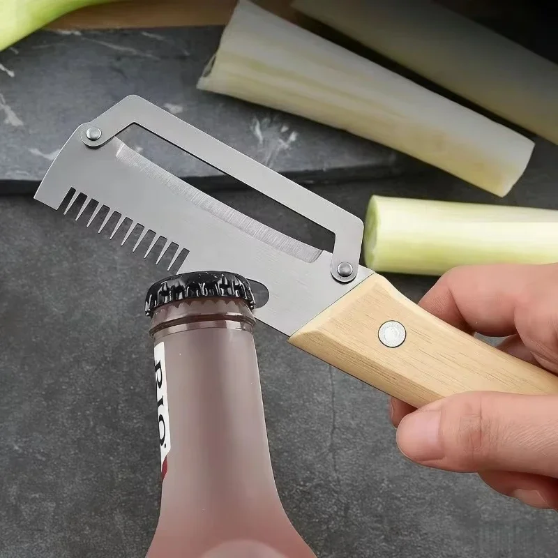 Stainless Steel Peeler With Wooden Handle For Peeling And Slicing Fruits And Vegetables | Durable And Smooth Operation