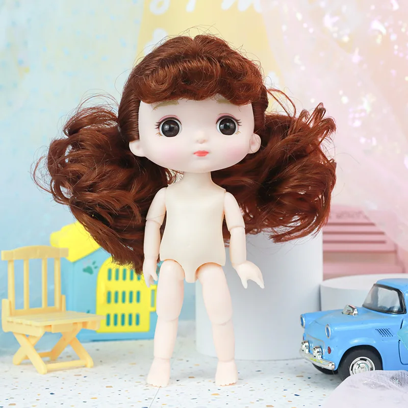 16cm Baby Doll Without Clothes 1/8 Bjd Anime Doll Girls Dress Up Toys Accessories