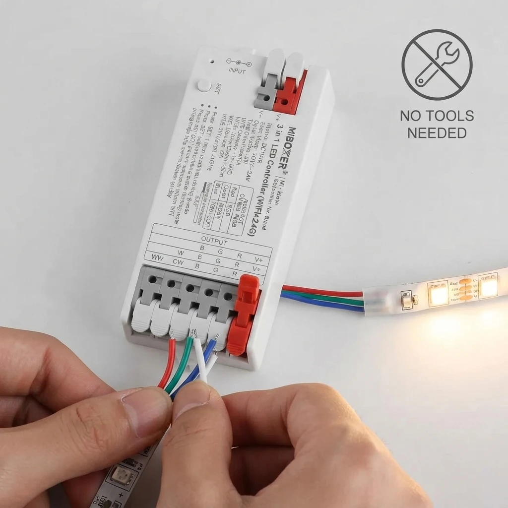 Miboxer K6 S2W+ S2 E3-WR 3in1 Smart WIFI+2.4GHzRF Tuya APP Voice Control Dimmer RGB RGBW RGBCCT LED Strip Controller view 4