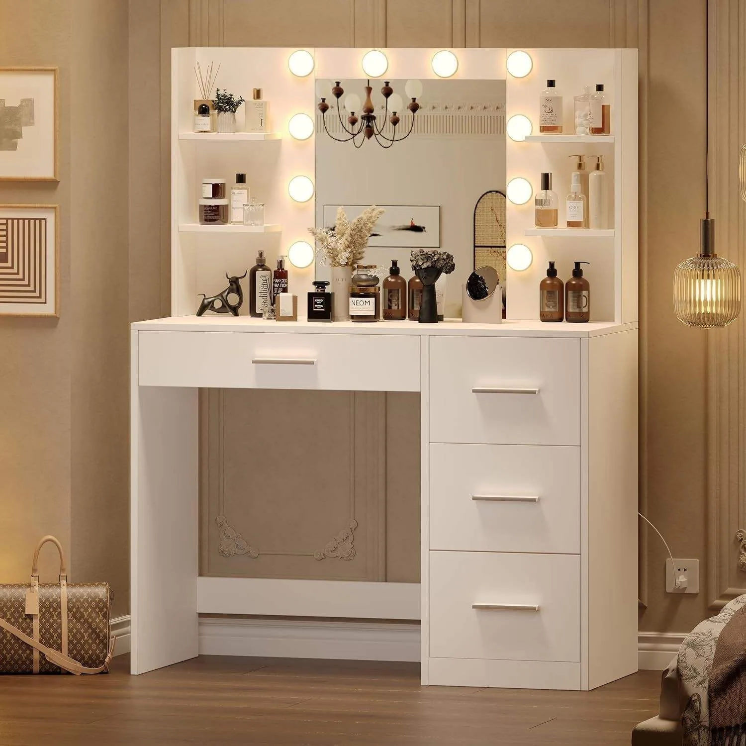 Wholesale Bedroom Dresser Modern Simple Makeup Table Storage Integrated Cabinet Small Makeup Table