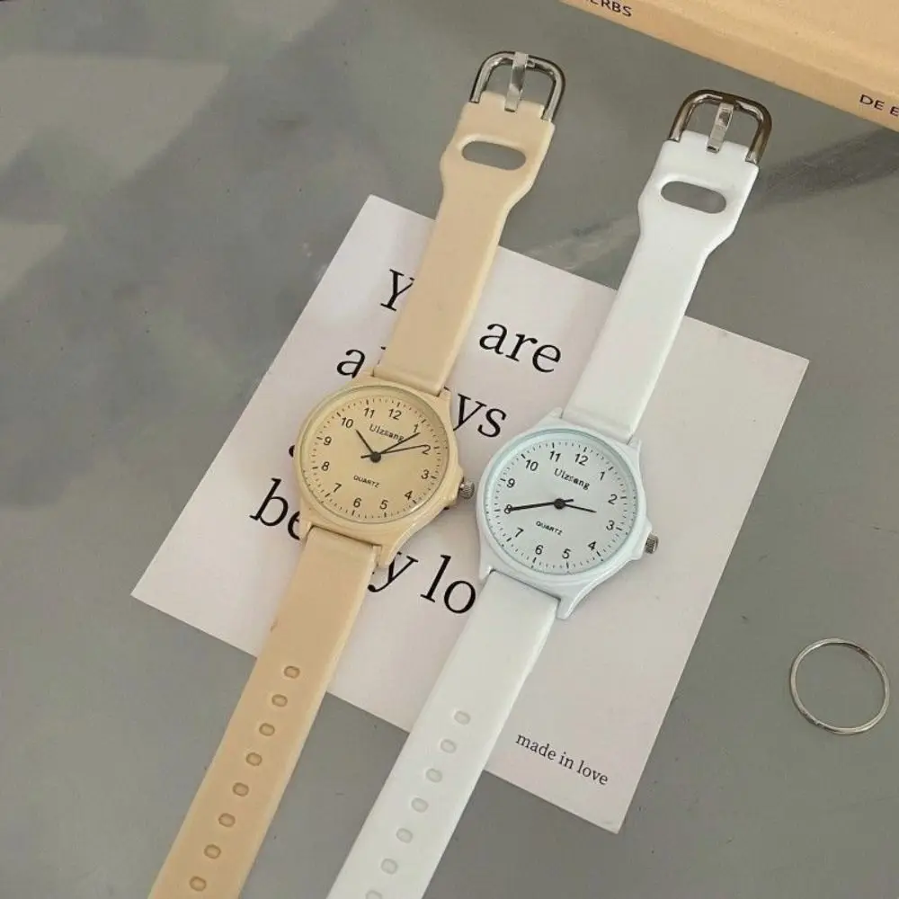 Fashion Silicone Strap Wristwatch Casual Multi-color Quartz Watch Adjustable Student Quartz Clock