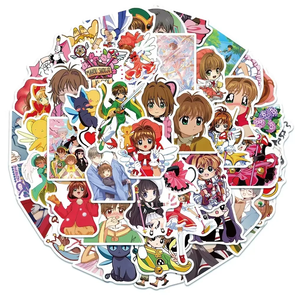 50 قطع الكرتون السحرية فتاة مادوكا الكتابة على الجدران ملصقات DIY جراب هاتف الكمبيوتر المحمول خوذة سكيت الدراجة