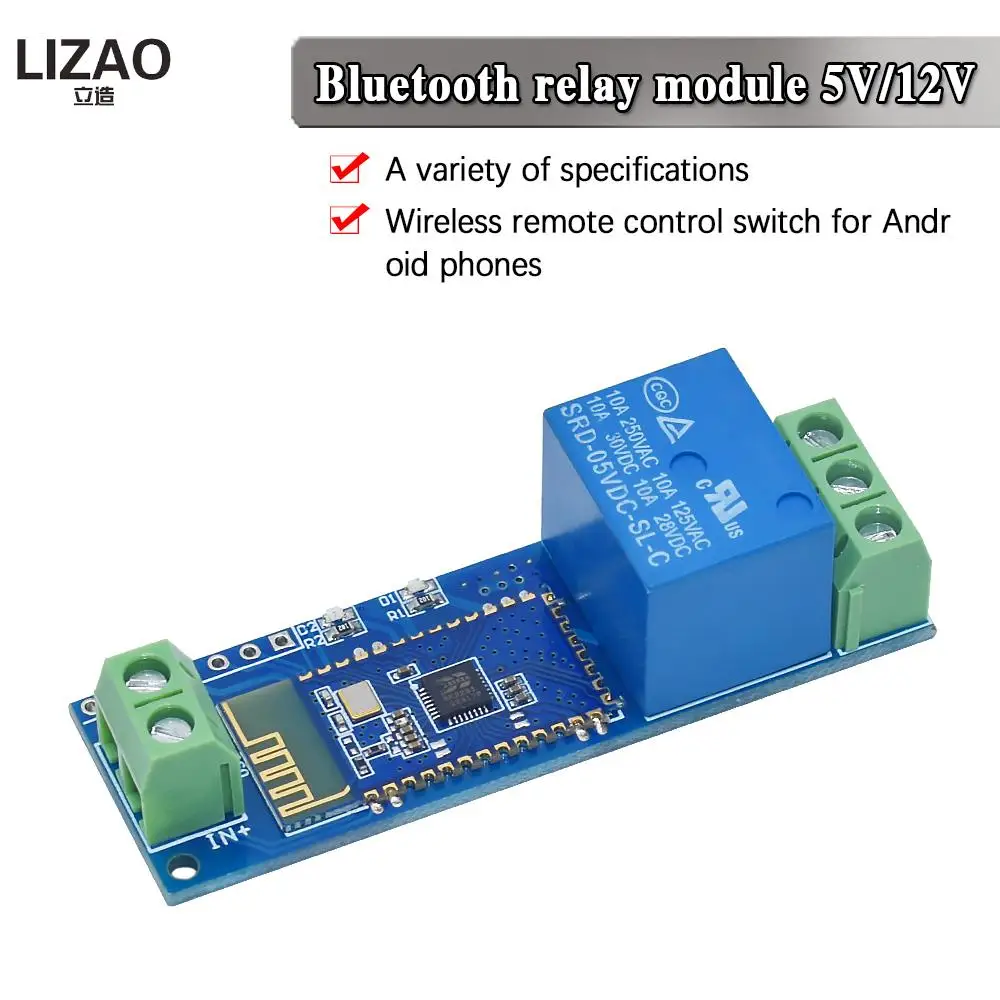 BLE Relay Module 1 Way Channel DC 5V 12V Internet Smart Remote Control Mobile Phone Switch Wireless 1 Channel Relay Module