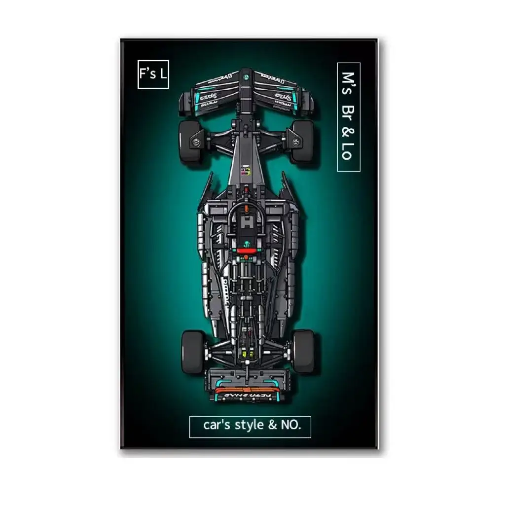 2026 NEW Display Wallboard Wall Mount Display box suitable for LEGO 42171 Mercedes-AMG F1 building block car model Photo Frame
