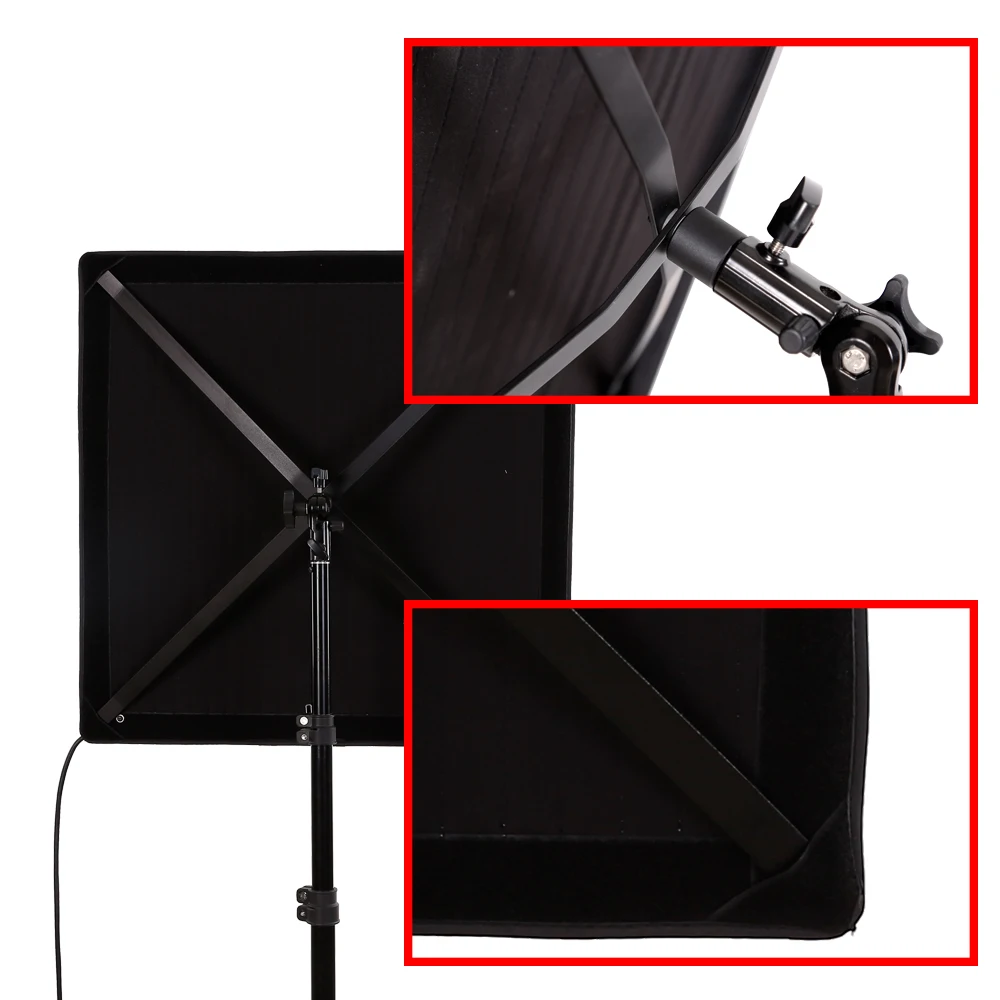 FalconEye 150W RX-24TDX Film Video Photo Light With Softbox and Grid Portable LED Photo Light Broadcast Flexible LED Photo Light