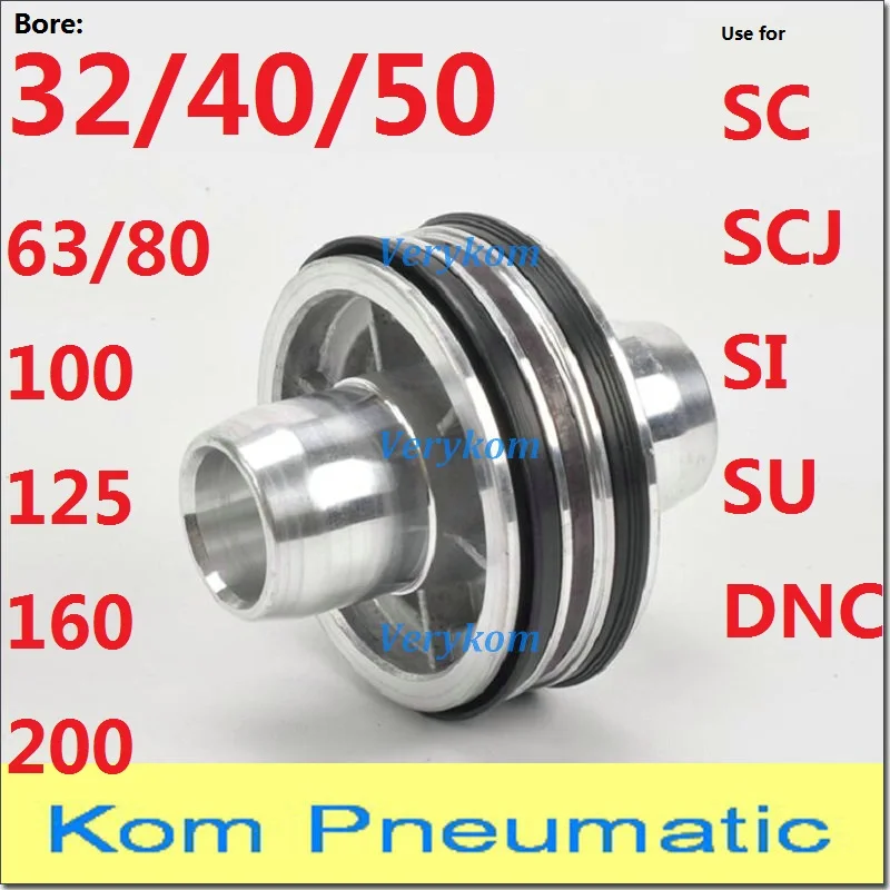 DNC/SU/SI/SC Cylinder Accessories Aluminum Piston YCC Repair Kit With Seal Parts Wear Belt Magnet Ring SC 32/40/50/63/80/100/12