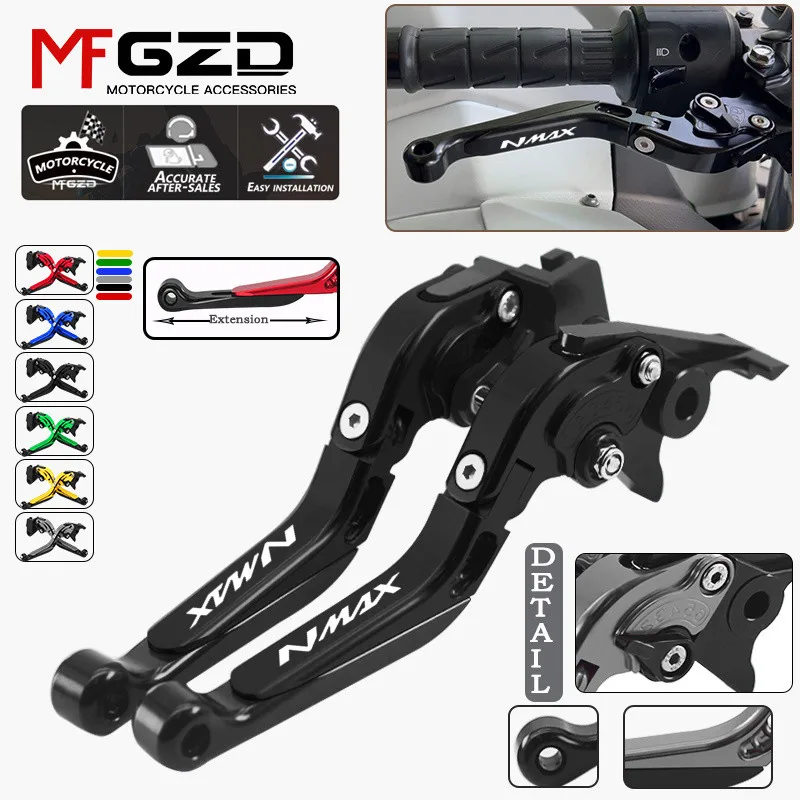 

For NMAX125 NMAX150 NMAX155 2015-2024 2023 Motorcycle Extendable Folding Adjustable Brake clutch Handle levers nmax 125 150 155