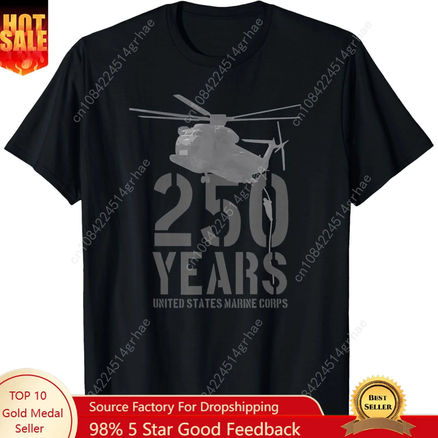 

United States Marine Corps 250 Years Chopper T-Shirt