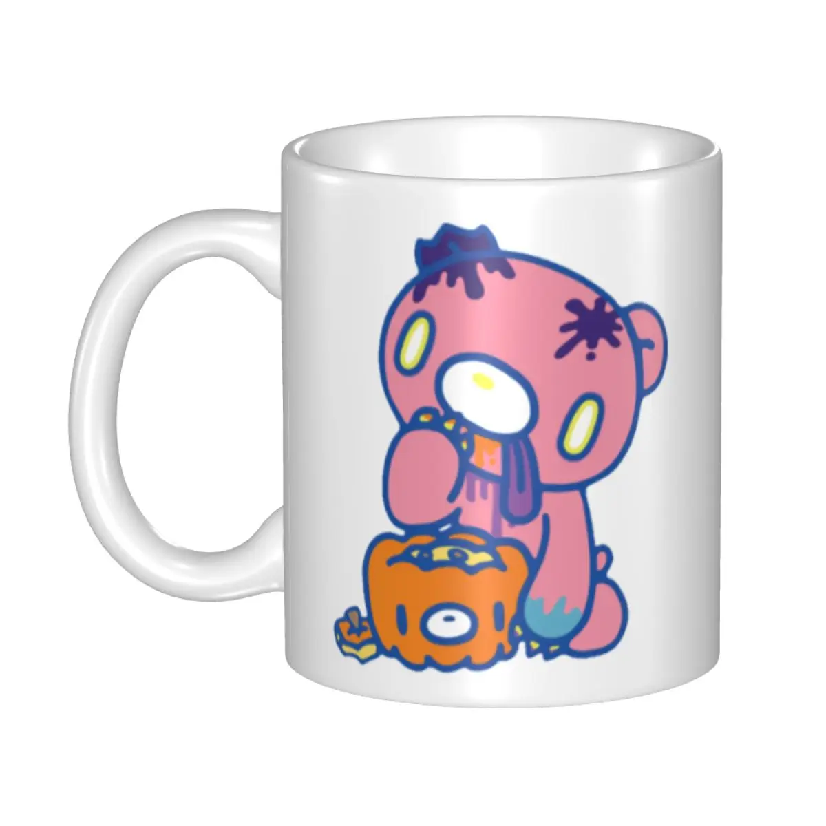 

Pumpkin Zombie Gloomy Bear Mug Custom Ceramic Coffee Mug Cup Creative Present