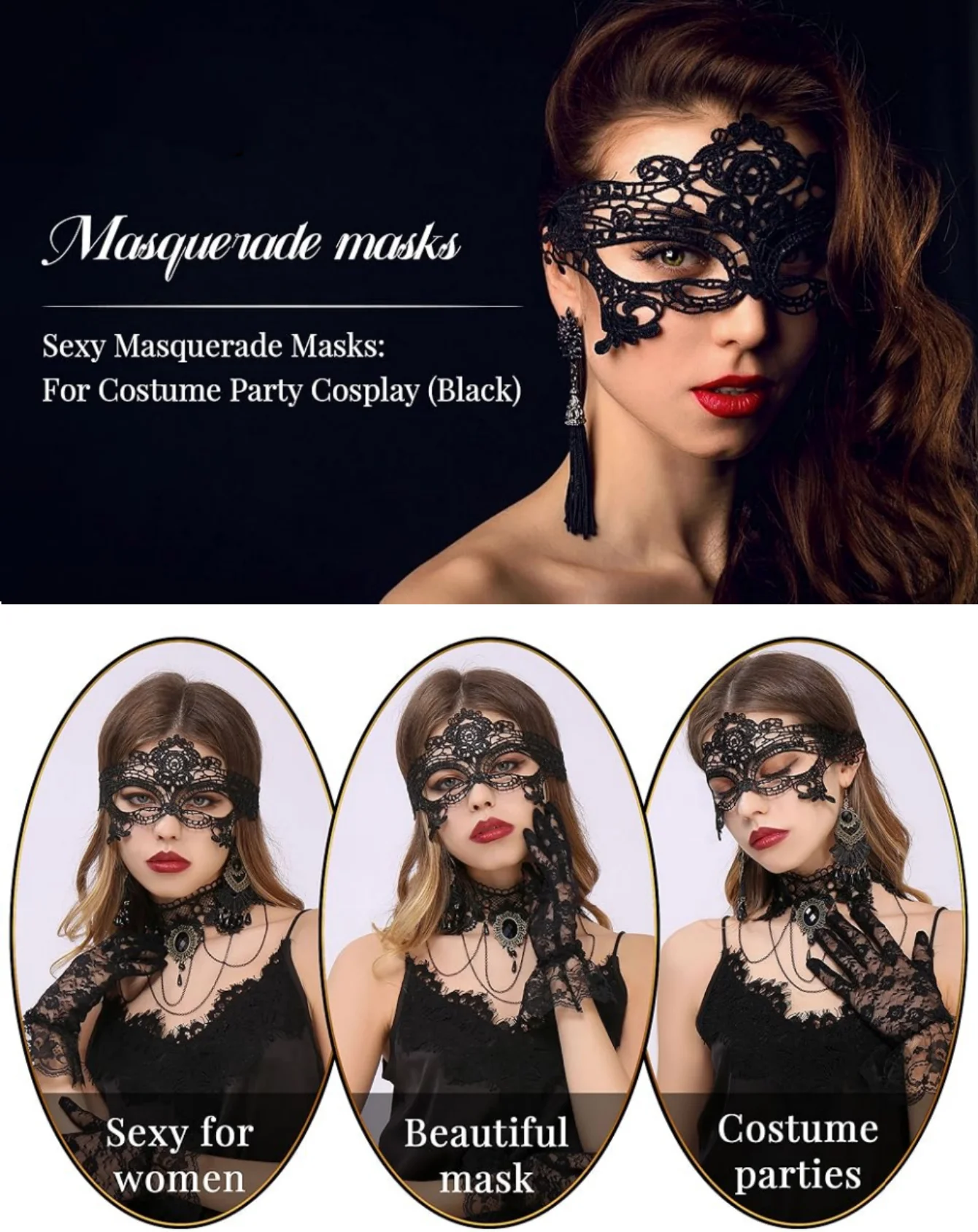 

Мяч в маске, женская карнавальная маска, полая кружевная маскарадная маска для лица, реквизит принцессы для выпускного вечера, черная маска для глаз, костюм на Хэллоуин
