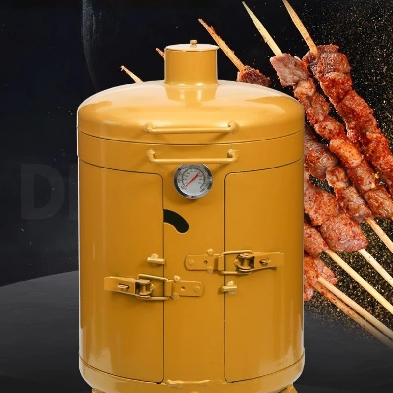 Large Capacity Barbecue Grill Smokeless Thickened Hanging Grill Household Rack Outdoor Meat Grills Charcoal Barbecue Bucket