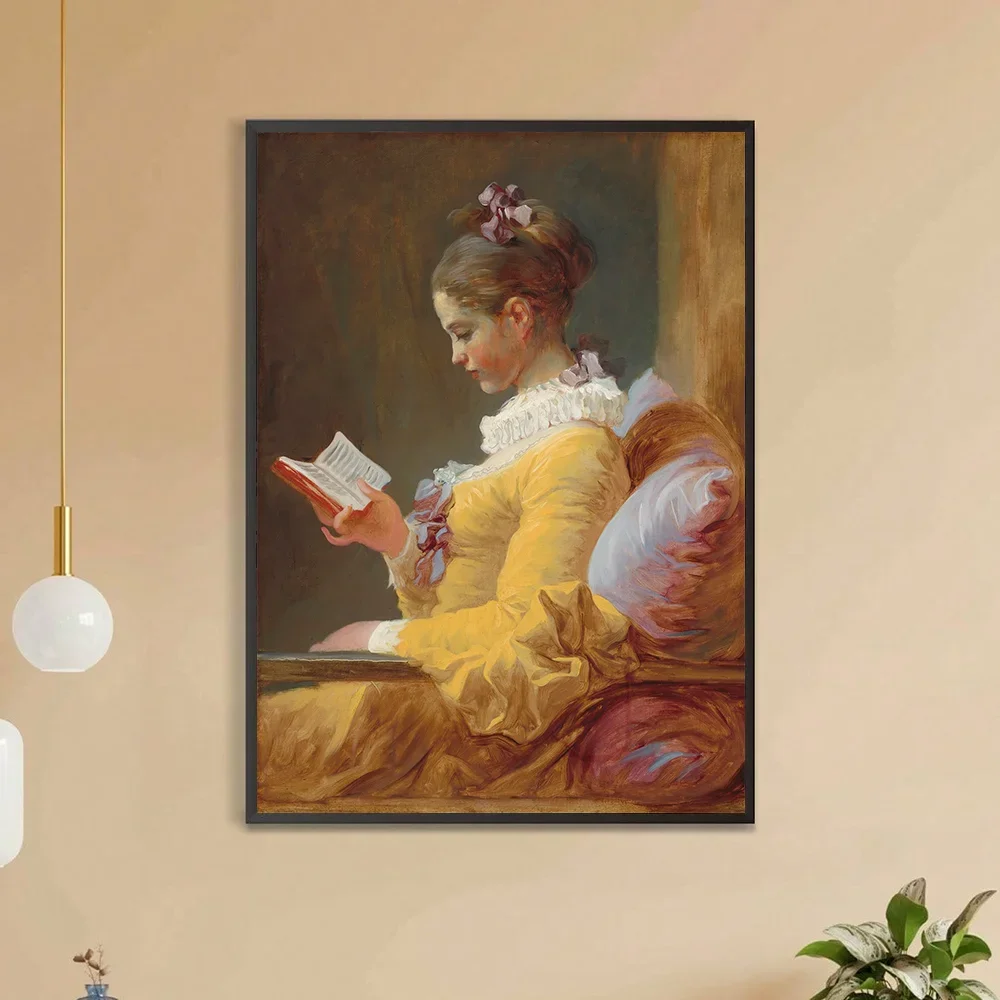 قطعة واحدة من لوحة الماس DIY لفتاة القراءة، مجموعة أدوات الرسم الماسي DIY، مناسبة للمعيشة المنزلية