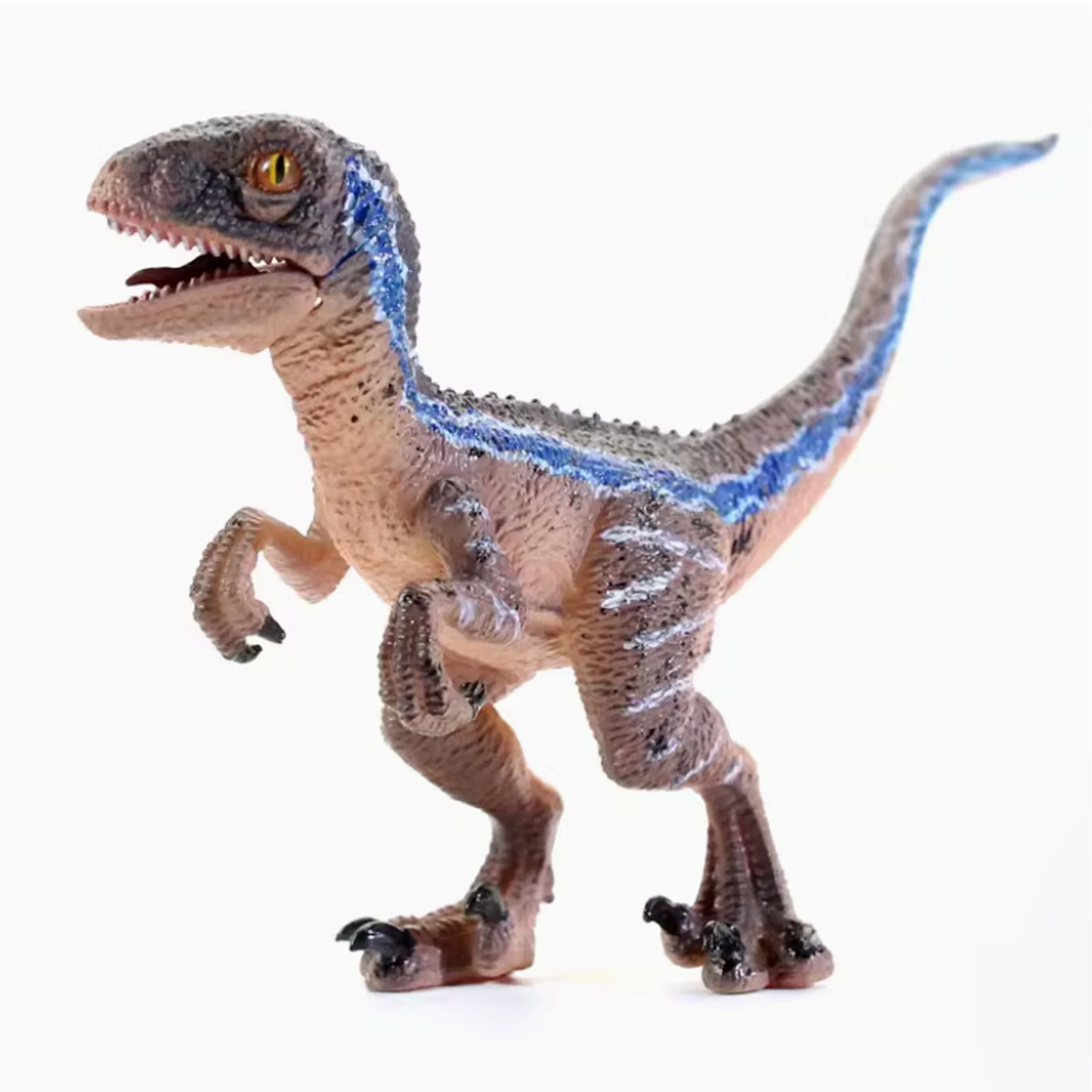 New Jurassic Q Meng Velociraptor Static Model Jurassic Park Movie Decoration Collect Halloween Christmas Birthday Gift Kids Toy