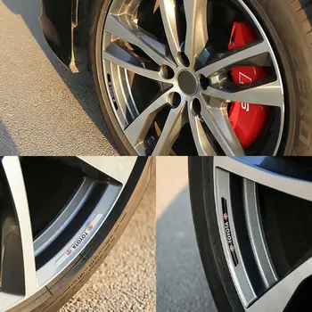 4 ks hliníkových autoodznaků, kol, ráfků, samolepek, autopříslušenství pro Toyota Corolla CHR Hilux Land Cruiser Prius Rav4 Prado Camry 6 nejlepší prodej Černý znak Toyoty Prado - №4