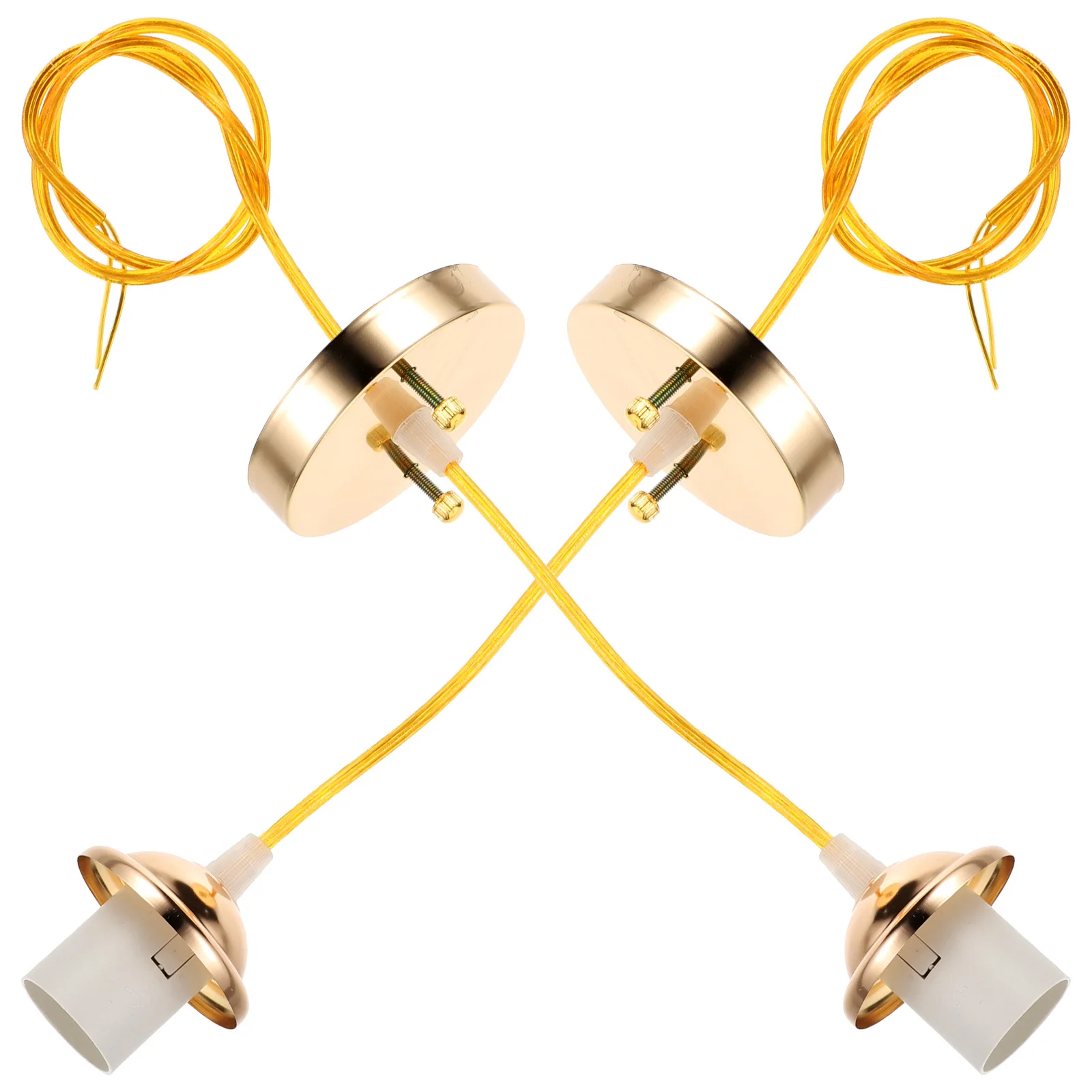 

2Pcs E27 Thread Lamp Holder Ceiling Light Holder Ceiling Canopy Adjustable Pendant Light Fixture Ideal for DIY Lighting