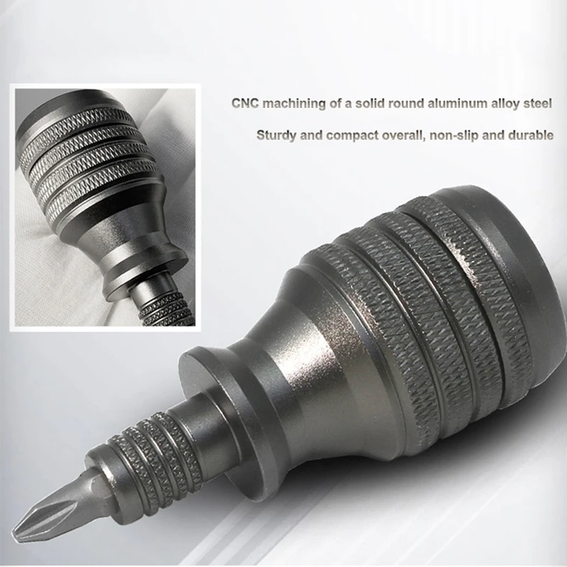 Mini Titanium Screwdriver Bit Kit, 7 em 1, 1/4 in, Phillips Magnéticos, Torx, Ferramentas de Reparação Doméstica