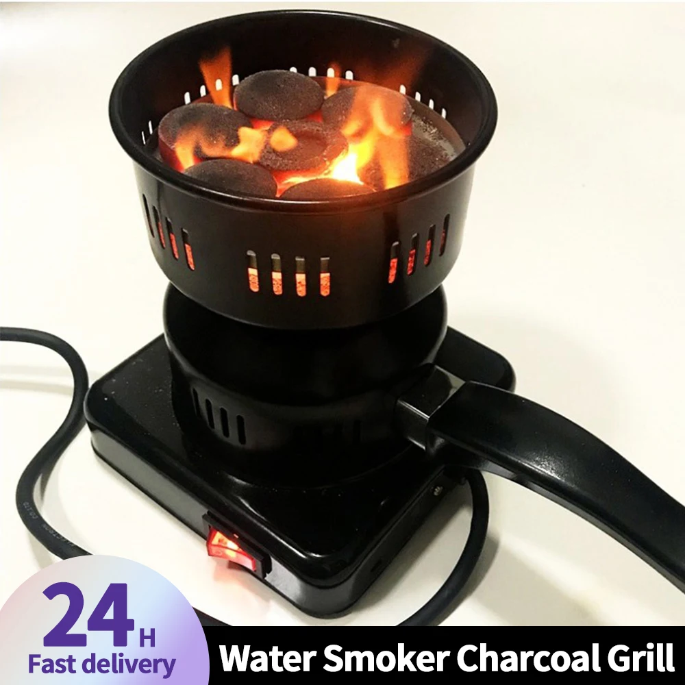Quemador de carbón eléctrico para Shisha, calentador de carbón de 220V y 600W con enchufe europeo