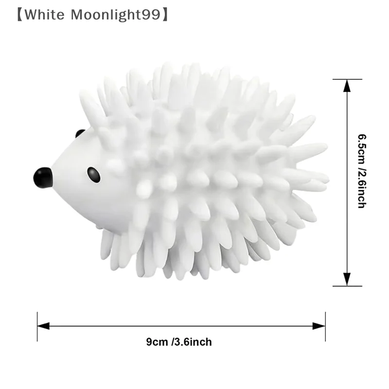 [أبيض] كرات غسيل القنفذ السيليكونية، كرات غسيل مضادة للتشابك وإزالة البقع لغسالات المدارس المنزلية
