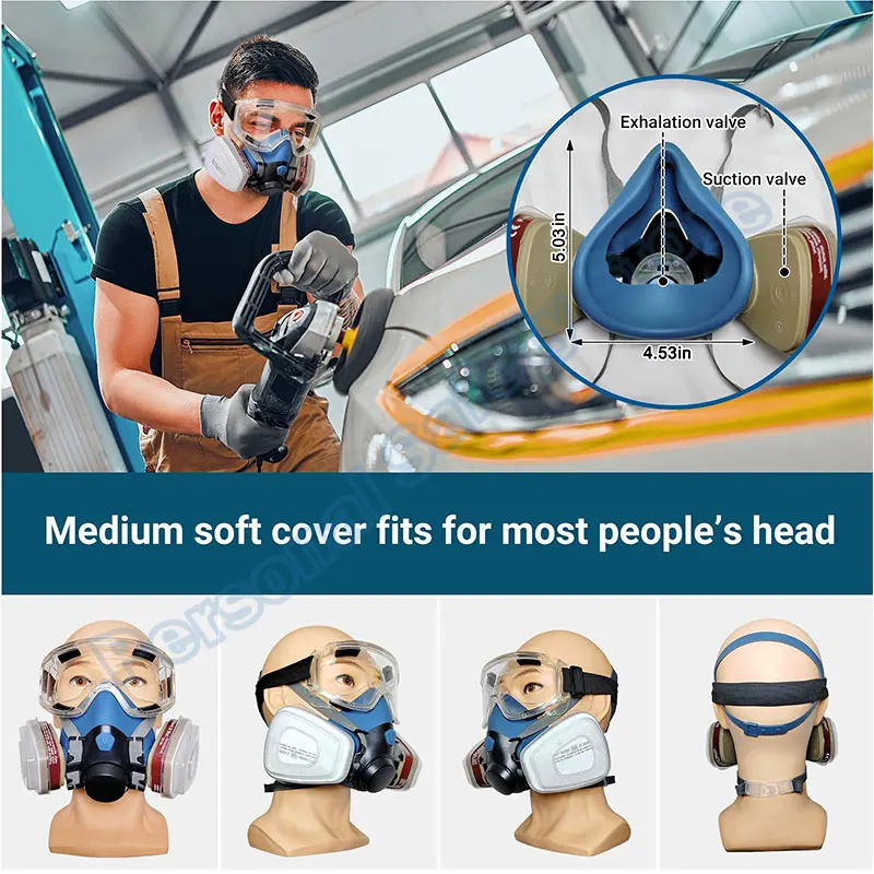 18in1 7503 Respirator Mask Protective Mask Industry Painting Spray Dust Gas Mask With 3M 501 5N11 6001CN Chemcial Half face Mask