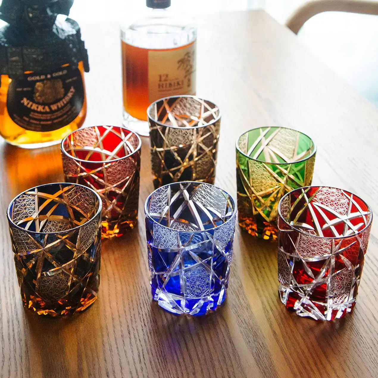 Edo Kiriko Drinking Glass Old Fashioned Crystal Whisky Cup For Scotch Bourbon Hand Cut Design Cocktail Glass With Gift Box 1PC 4