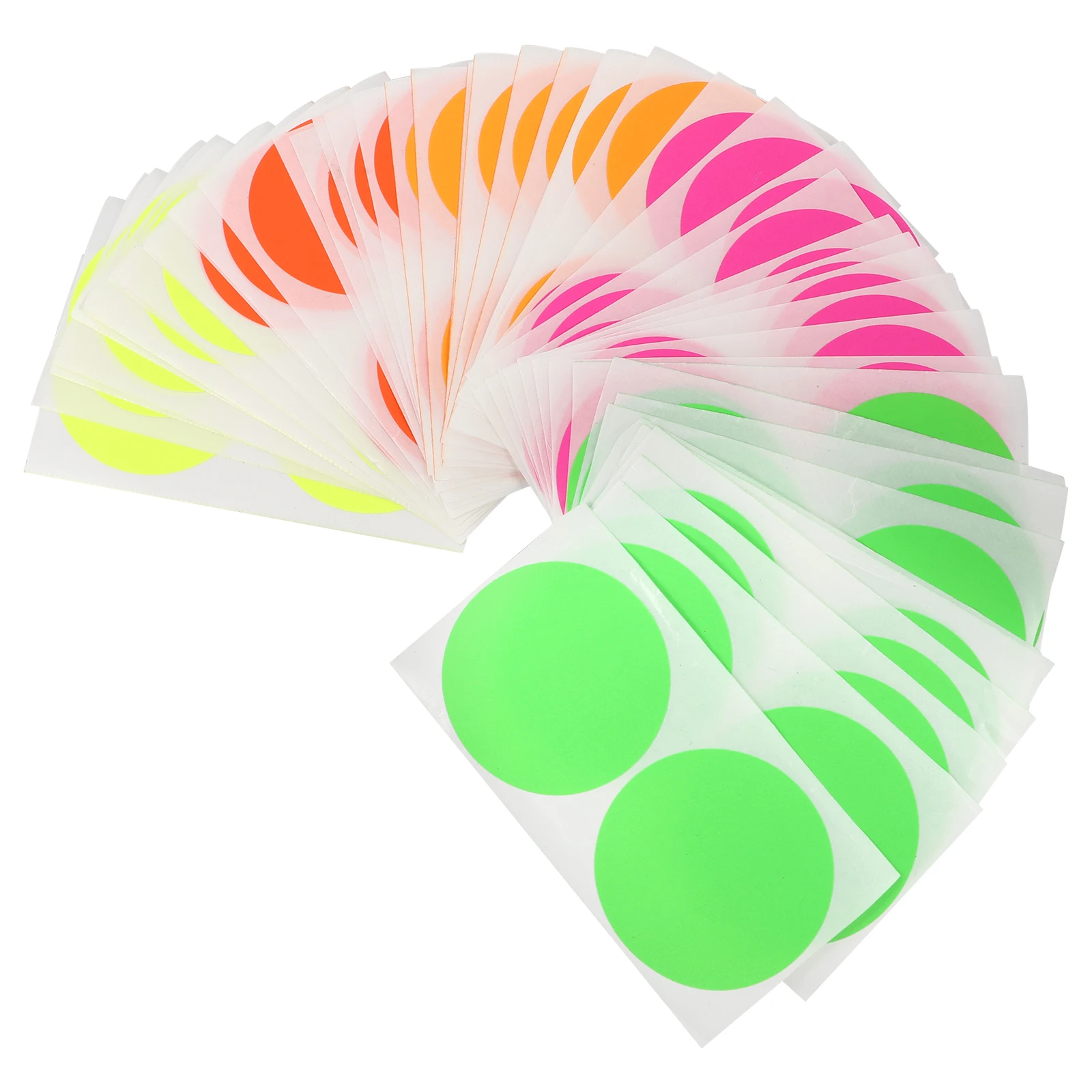 

Round Label Colored Dot Stickers Self Adhesive Craft Sealing Decorative Creative Diary Slogan Project Fluorescent Paper Home