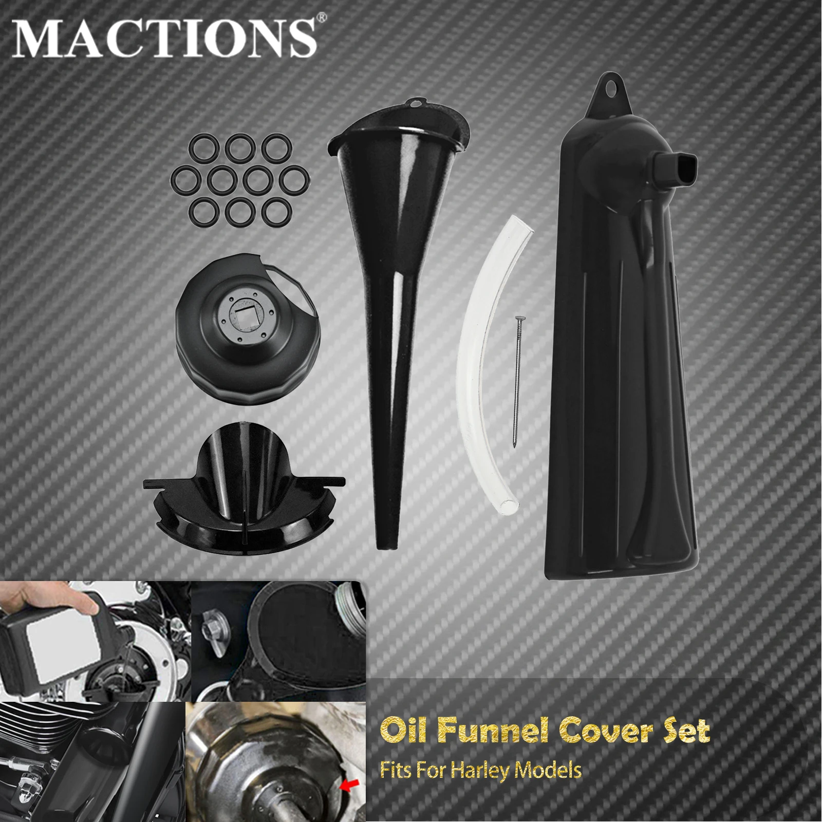 Filler Primary Case Oil Fill Funnel Cover End Cap Style Oil Filter Wrench 1105 Sealing O-Ring For Harley Touring Sportster Dyna