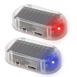 Dummy Alarm Warning Anti-Theft LED Car Fake Security Light Solar Powered Wireless Warning Caution Lamp Flashing Imitation