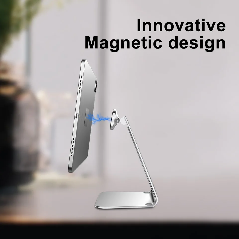 Universal Magnetic Tablet Stand for Samsung iPad 7.9 9.7 10.5 11 12.9 inches Metal Tablet for Xiaomi Huawei Phone Tablet Holders