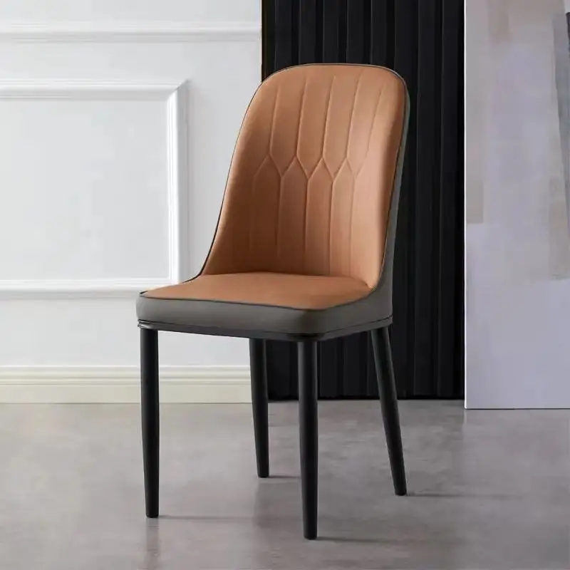 *Modern Luxury High Back Metal Leather Dining Chairs for Hotel and Restaurant Designer Outdoor Table