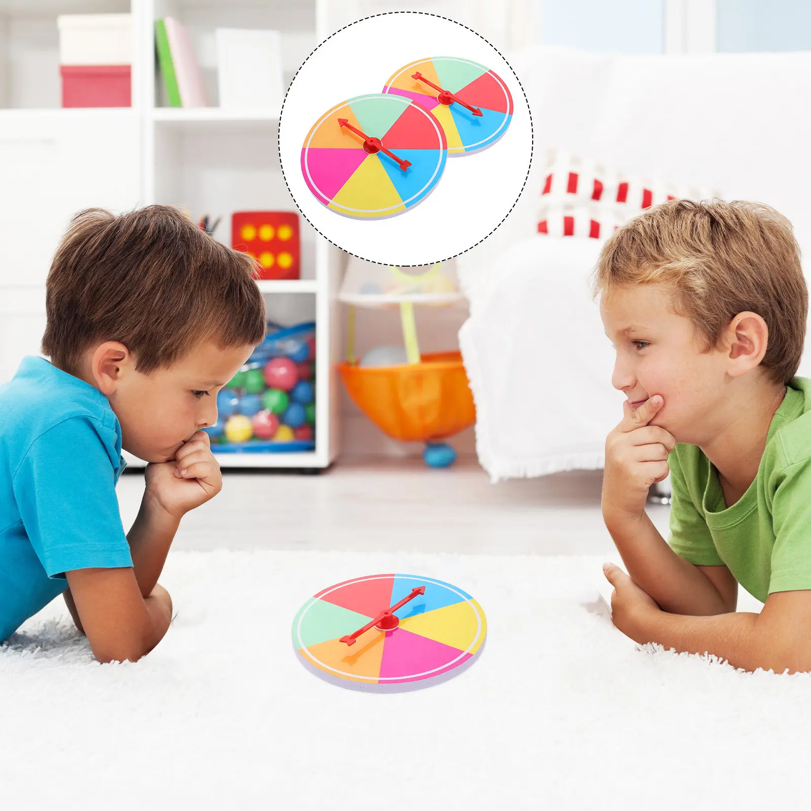 

2 Pcs Blank Math Game Spinner Board Arrow Pointer for Games Wheel Classroom Prize