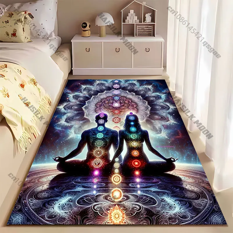 Spiritual balance energy cosmic connection carpet Yoga living room room decor children's crawling mat doormat area rug