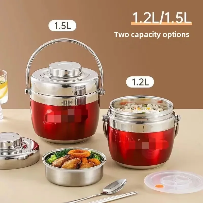 

Stainless Steel Food Thermos 6-12 Hours Vacuum Lunch Box Thermo Container Soup Jar Insulated Thermoses Fruits Food Container