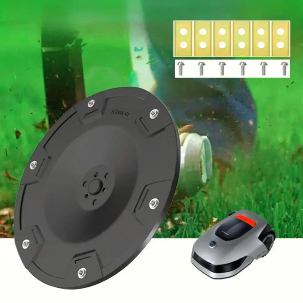 Disco de hoja de afinación para cortacésped robótico A26F RSDRA-01 Placa de cortacésped de 6 hojas Compatible con accesorios para cortacésped Dreame A1